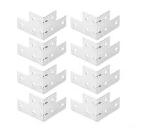 Lot de 8 équerres d'angle en fer pour support de bord de boîte à angle droit et pour la protection applicable dans un usage industriel (code à angle droit)