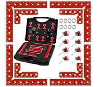 Lot de 8 équerres de positionnement à 90 degrés avec mallette - 140 mm et 80 mm - En alliage d'aluminium - Avec tendeurs pour outils de menuisier pour le bricolage, l'artisanat