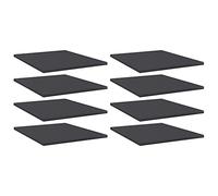 Lot de 8 étagères murales flottantes pour livres - 40 x 50 x 1,5 cm - En contreplaqué gris - Rangement polyvalent pour salle de bain, bureau, cuisine, garage - Décoration d'intérieur élégante
