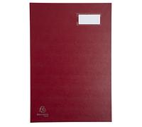 Lot de 8 - EXACOMPTA Parapheur direction dos à soufflets 24x35cm - 20 compartiments - Rouge