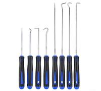 Lot de 8 extracteurs de crochets et joints en alliage d'acier et caoutchouc antidérapants pour l'entretien de la voiture, kit d'outils de démontage de tuyaux et de joints en bleu pour mécanicien