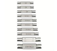 Lot de 8 extracteurs de tarauds cassés avec tige hexagonale - Outil de retrait de vis à double extrémité pour tailles métriques M5-M22 - Extracteur de tarauds en alliage d'acier pour vis cassées (8)