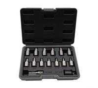 Lot de 8 extracteurs de vis à double tête pour enlever les boulons et écrous endommagés fabriqués en acier chromé traité thermiquement avec des marquages transparents de taille de 8 mm à 19 mm