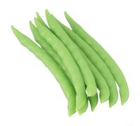 Lot de 8 faux haricots verts en plastique pour la décoration de la maison et du commerce, aspect réaliste pour la cuisine, le magasin, la salle à manger et la photographie