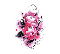 Lot de 8 faux tatouages temporaires imperméables for femme, motif Roi Lion, Rose, Animal, Renard, Crâne, Bras, Art, Beauté, Totem, Peinture(38-QTBS-8496)