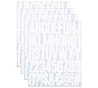 Lot de 8 feuilles d'autocollants en vinyle avec lettres et chiffres de 5,1 cm pour scrapbooking, décoration de bouteille, blanc