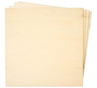 Lot de 8 feuilles de contreplaqué carrées en bois de tilleul fines pour la coupe au laser, 15,2 x 15,2 x 0,5 cm