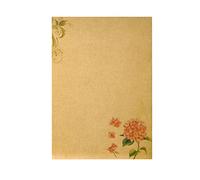 Lot de 8 feuilles de papier à lettre kraft antique 15,2 x 20,3 cm - Design vintage - Impression - 8 feuilles de papier à lettres rétro - 8 motifs différents - Dos et avant colorés