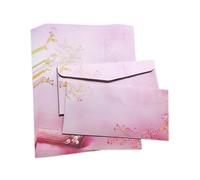 Lot de 8 feuilles de papier et enveloppes chinoises avec 4 couleurs des deux côtés et lot de lettres des deux côtés