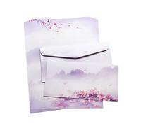Lot de 8 feuilles de papier et enveloppes chinoises avec 4 couleurs des deux côtés et lot de lettres des deux côtés