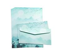 Lot de 8 feuilles de papier et enveloppes chinoises avec 4 couleurs des deux côtés et lot de lettres des deux côtés