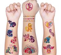 Lot De 8 Feuilles De Tatouage Temporaire My Little Pony Licorne Pour Enfants - Imperméable - Cadeaux D'anniversaire Pour Enfants - Décoration