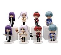 Lot de 8 figurines d'anime Frieren: Beyond Journey's End Figure Frieren/Himmel/Fougère/Stark en PVC Décoration de bureau Cadeau de collection pour les fans d'anime