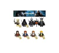 Lot de 8 figurines médiévales de 4,4 cm, blocs de construction, figurines du Roi Sorcier, figurines