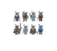 Lot de 8 figurines Star Wars The Mandalorian à assembler, blocs de construction, jouets, null none