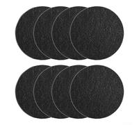 Lot de 8 filtres à charbon actif circulaires pour poubelle à compost, contrôle des odeurs, écologique et résistant aux déchirures, compostage d'intérieur (184 x 10 mm)