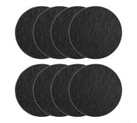 Lot de 8 filtres à charbon actif pour remplacement du bac à compost, filtre circulaire à charbon avec joint absorbant les odeurs pour déchets de cuisine et accessoires de composteur d'intérieur (184 x
