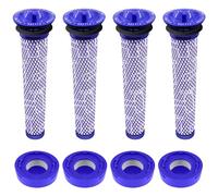 Lot de 8 filtres de rechange compatibles avec aspirateur sans fil Dyson V7, V8 Animal et V8 Absolute, 4 préfiltres et 4 post-filtres pour Dyson V6 V7 V8 DC59 DC58, remplace la pièce n° 965661 et