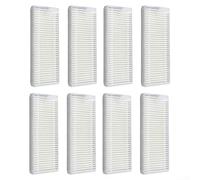 Lot de 8 filtres de rechange en polypropylène non-tissé pour robot | Ajustement parfait, installation facile, améliore la qualité de l'air, capture efficacement la poussière