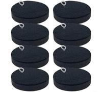 Lot de 8 filtres de rechange HEPA pour aspirateur Bissell 4245 pour PowerClean, FurGuard 280 W pour FurFinder 200 W sans fil - Noirs - Pour poussières fines et poils d'animaux