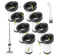 Lot de 8 filtres de rechange pour aspirateur à main Grundig VCH9832 VCH9829 VCH9629 VCH9630 VCH9631 VCH9632, filtre HEPA pour aspirateur à main avec 1 brosse de nettoyage (remplace n° 9178008590)
