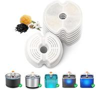 Lot de 8 filtres pour Fontaine à Fleurs de Chat de 2,5 l - Convient pour Les fontaines en Acier Inoxydable pour Chat/Chien - Filtre Triple Filtre