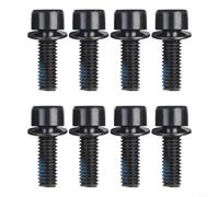 Lot de 8 Fixation Étrier Frein pour vtt M6x18mm Lot de 8 Fixation | Acier haute , finition noire, poli , idéal remplacement, lot économique 8 pièces(M6x18)