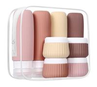 Lot de 8 Flacon Voyage kit, Contenant Voyage à Remplir 30/90ml,Flacon Voyage Silicone Réutilisable et Étanche Contenant de Bouteilles de Voyage,kit avion trousse de toilette