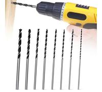 Lot de 8 forets à bois hélicoïdaux longs, 4, 5, 6, 7, 8, 9, 10, 12 x 300 mm de long - Pour bois dur, liège, contreplaqué