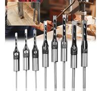 Lot de 8 Forets Bois Foret Trou Carré, Meche Bois Tariere pour Perceuse a Colonne, Mortaiseuse à Bedane Mèches pour Trou Carré pour Perceuse à Bois 6mm 6,4mm 8mm 9,5mm 11mm 12,7mm 14mm 16mm