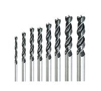 Lot de 8 forets hélicoïdaux pour le travail du bois - Pointe centrale - Haute résistance - 3 mm à 10 mm - Pour accessoires électriques en bois dur