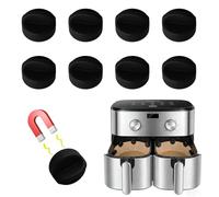 Lot de 8 friteuses à air chaud aimantées, avec boucle en silicone magnétique, fixez le papier sulfurisé dans le revêtement de la friteuse pour éviter qu'il ne recouvre les aliments et l'élément