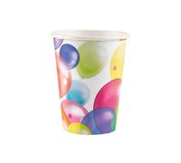 Lot De 8 Gobelets Jetables Balloons 250 Ml - Multicolore Multicolore