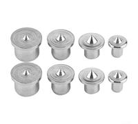 Lot de 8 goupilles centrales pour perceuse - 6/8/10/12 mm - Point creux pour le travail du bois, l'alignement d'alignement, la construction en acier robuste, les fabricants de meubles