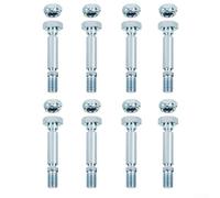 Lot de 8 goupilles de cisaillement en métal pour souffleuse à neige Powersmart à deux étages - Longueur 43,3 mm - Argent - Compatible avec modèle 303160355P / 303160355 - Remplacement
