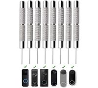 Lot de 8 goupilles de retrait de sonnette de porte, clé de déverrouillage de sécurité, outil de retrait de la sonnette vidéo du support, compatible avec la sonnette vidéo Nest Arlo Video Blink Google