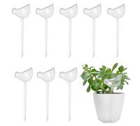 Lot de 8 Goutteurs d'eau pour Plantes, Arroseur pour plantes en forme d'oiseau transparent, Globes d'arrosage automatique en plastique, Ampoules à arrosage automatique pour jardin intérieur extérieur