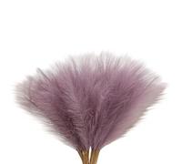 Lot de 8 grandes branches de la pampa artificielles de 55 cm de haut, grandes branches d'herbe de la pampa artificielles pour sol, remplissage de vase, décoration de la maison, style bohème, violet
