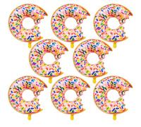 Lot de 8 grands ballons gonflables en forme de donut pour fêtes, décorations d'arche de ballons sur le thème des bonbons pour fêtes d'anniversaire, événements de révélation du sexe et fournitures de