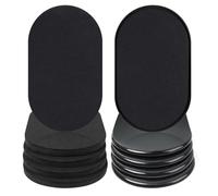 Lot de 8 Grands Patins Réutilisables pour Déménagement de Meubles - Ovales 24,5 x 14,5 cm - 4 en Feutre et 4 pour Moquette et Planchers en Bois Dur