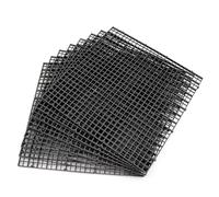 Lot de 8 grilles d'isolation pour fond d'aquarium - En plastique - Taille L - Noir