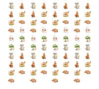 Lot de 8 guirlandes de livres d'histoires en forme d'animaux, décorations de fête d'anniversaire, créatures de la forêt pré-enfilées, serpentins en papier à suspendre pour enfants, boîte de lecture