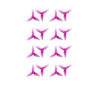 Lot de 8 hélices 2023 2 x 2,3 pouces à 3 pales, 3 trous for moteur 1105-1108 for drone de course FPV(Light Grey)