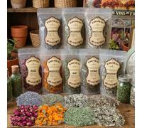 Lot de 8 herbes et fleurs séchées pour sorcellerie, botanique séchée en vrac pour la fabrication de bougies, de savon, pot à mijoter, résine artisanale, grande capacité, lavande, menthe, rose, romarin