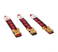 Lot de 8 housses de poignée de porte de réfrigérateur en tissu non tissé antidérapant pour réfrigérateur, four à micro-ondes avec Père Noël, bonhomme de neige, décoration de cuisine (B)