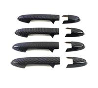 Lot de 8 housses de poignée de porte pour Jazz pour GK5 GP5 2014 2015 2016 2017 2018 2019 2020 - Autocollant décoratif (sans carbone) (sans trous) (carbone sans trous)