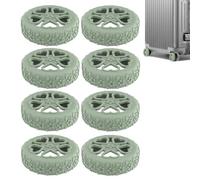 Lot de 8 housses de protection de roue de bagage en silicone anti-nomination pour chaussures de lanceur, texture florale D