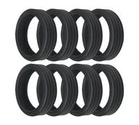 Lot de 8 housses de protection en silicone pour roues de bagages, housses de roue de chaise, anti-bruit, anti-rayures, protection de roue pour valises de voyage, Huit trompettes, Refer to description