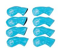 Lot de 8 housses de protection imperméables en cuir PU pour tête de golf - Accessoires de club de golf - Souple et durable