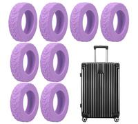 Lot de 8 housses de protection pour roues de valise, anti-bruit pour bagages, bagages de cabine